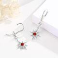 wholesale 925 Sterling Silver Gold-Plated Moonstone & Opal Starburst Leverback Drop Earrings-0-99