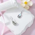 wholesale 925 Sterling Silver Dragonfly Moonstone Abalone Shell Teardrop Drop Earrings For Women-0-4