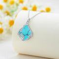 wholesale Sterling Silver Natural Gemstone Filigree Teardrop Pendant Necklace for Mom-0-9