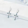 wholesale Sterling Silver Cross Dangle Drop Earrings for Women-0-12