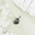 wholesale 925 Sterling Silver Moss Agate Tree of Life Pendant Necklace for Women Birthdays Gift Ideas-0-4