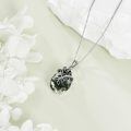 wholesale 925 Sterling Silver Moss Agate Tree of Life Pendant Necklace for Women Birthdays Gift Ideas-0-4
