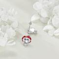 wholesale 925 Sterling Silver Red Cap Mushroom Frog Stud Earrings - Cute Halloween Gift for Her-0-2