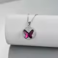 TOUPOP Sterling Silver Crystal Unicorn Animal Tree Flower Pendant Necklace-0-1