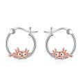 wholesale 925 Sterling Silver Axolotl Charm Hoop Earrings - Adorable Gift for Her-0-0