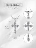 wholesale 925 Sterling Silver &  Celtic Crucifix Cross Pendant Necklace for Men and Women-0-1