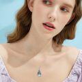 wholesale 925 Sterling Silver Moonstone Forest Rabbit Pendant Necklace for Women Girls Gifts-0-1