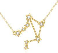 wholesale 14K Gold Star Constellation Pendant Necklace for Women-Libra Gold
