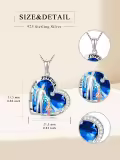TOUPOP 925 Sterling Silver & Crystal Daughter Heart Pendant Necklace Gift-0-3