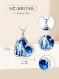 TOUPOP 925 Sterling Silver & Crystal Daughter Heart Pendant Necklace Gift-0-3