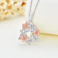 wholesale 925 Sterling Silver Floral Celtic Knot Triquetra Pendant Necklace for Women-0-2