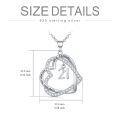 TOUPOP 925 Sterling Silver Zircon Forever Love Heart Pendant Necklace-0-2