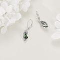 wholesale 925 Sterling Silver Earrings Wholesale With Green Forest Design-0-3