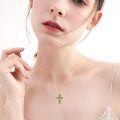 wholesale 925 Sterling Silver Gold Plated Black Onyx Filigree Cross Pendant Necklace-0-3