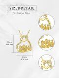 wholesale Sterling Silver 14K Gold Plated Mother Father Daughter Son Necklace Mother s Day Gift-0-28