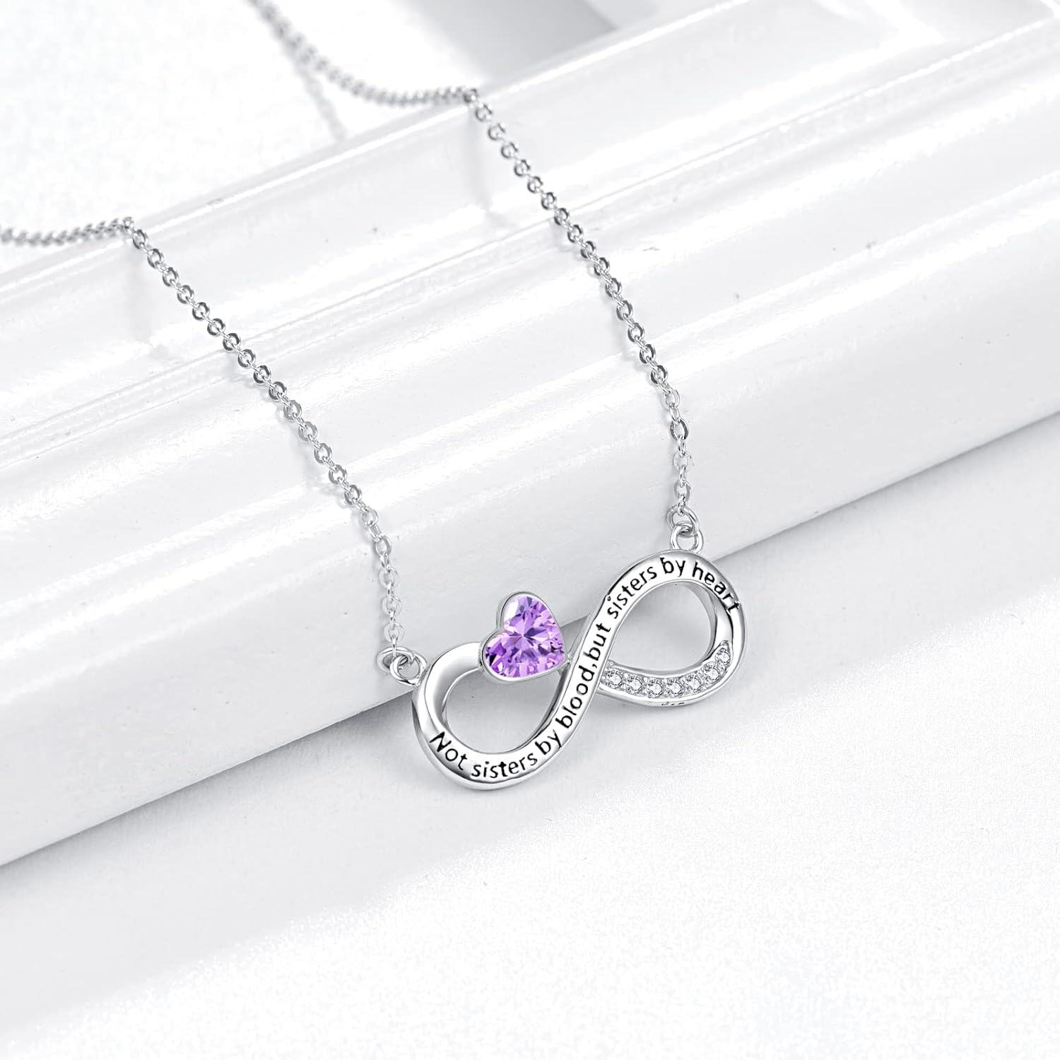  Sterling Silver Best Friend Mother Couple Necklace for Women Sisters Mom Lovers Gift -0-2