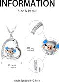 wholesale 925 Sterling Silver Blue Opal Pig Pendant Necklace for Women-0-4