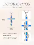TOUPOP Sterling Silver Opal Butterfly Pendant Necklace-0-3