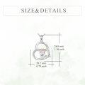 wholesale 925 Sterling Silver Cow Heart Pendant Necklace Rose Gold Plated Love You Forever-0-4