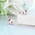 wholesale 925 Sterling Silver Green Enamel Frog Stud Earrings Animal s for Women Girls-0-25