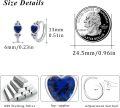 wholesale 925 Sterling Silver Blue Crystal Heart Celtic Knot Huggie Hoop Earrings-0-1