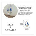 wholesale 925 Sterling Silver Blue Enamel Butterfly & Daisy Drop Pendant Necklace for Women Girls Gifts-0-4