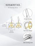 wholesale 925 Sterling Silver Heart-Shaped Celtic Knot Drop Earrings - Gifts for Her-0-2