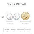 wholesale 925 Sterling Silver Hoop Earrings Wholesale With Frog And Flower Design-0-1