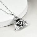wholesale 925 Sterling Silver Triquetra Viking Amulet Protection Pendant Necklace-0-3