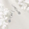 wholesale 925 Sterling Silver Tennis Racket & Ball Drop Earrings Sports Gift for Players-0-3