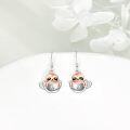 wholesale 925 Sterling Silver Sloth Teacup Dangle Earrings for Women Girls Gifts Jewelry -0-2