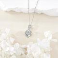 wholesale 925 Sterling Silver Infinity Love You Moissanite Necklace for Women-0-3