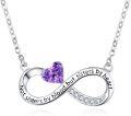wholesale 925 Sterling Silver Cubic Zirconia Birthstone Sister Necklace, Adjustable Chain, Hypoallergenic Gift for Sisters-0-0