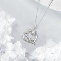 wholesale 925 Sterling Silver Whale Heart Love Forever Pendant Necklaces for Mom and Daughter Gift Set-0-2