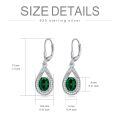 wholesale 925 Sterling Silver 3 ct Moissanite D VVS Tear Drop Halo Leverback Earrings-0-23