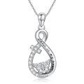 wholesale 925 Sterling Silver Butterfly Infinity Cross Pendant Necklace for Women and Men - Always in My Heart s-0-0
