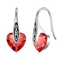 wholesale 925 Sterling Silver Heart Drop Earrings Wholesale With Cz And Celtic Design-Silver-07-Jul
