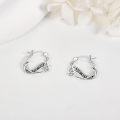 wholesale 925 Sterling Silver Music Note Treble Clef Huggie Hoop Earrings for Women Girls Gifts-0-3