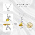 wholesale S925 Sterling Silver Plesitep Ballerina Necklace Dancer Necklace May November for Women Mom Lover-0-4