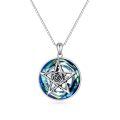 TOUPOP Sterling Silver Crystal Star Necklace For Women Gift-0-0