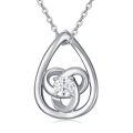 wholesale 925 Sterling Silver Teardrop Pendant With Zircon-0-0