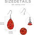 wholesale 925 Sterling Silver Opal Dangle Earrings October Birthstone Gifts for Mom-0-5