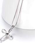 wholesale 925 Sterling Silver Pearl Pendant Necklace for Women Cross Lucky Knot Infinity Cubic Zirconia Anniversary Birthday Gifts 16''+2''-0-4