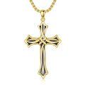 wholesale 925 Sterling Silver &  Celtic Crucifix Nail Fish Hook Cross Pendant Necklace for Men Women-0-1