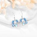 wholesale 925 Sterling Silver Blue Moonstone Axolotl Drop Earrings for Girls and Women-0-1
