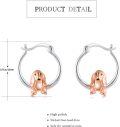 wholesale 925 Sterling Silver Gold Plated Basset Hound Dog Hoop Earrings for Girls' Gifts-0-5