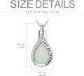 wholesale Sterling Silver Gemstone Urn Necklace for Ashes Memorial Jewelry-0-10