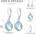 wholesale 925 Sterling Silver Moonstone Daisy Flower Earrings, Romantic Gift for Women-0-1