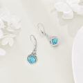 wholesale 925 Sterling Silver Drop Earrings Blue Moonstone Celtic Knot Platinum Plated For Women-0-44