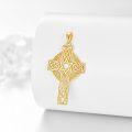 wholesale 14K Gold Celtic Knot Star of David Cross Pendant Necklace Religious s for Men & Women-0-2